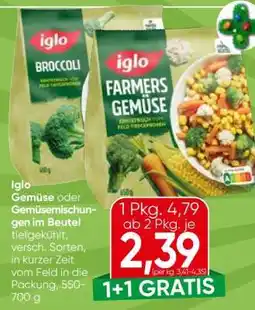 Spar Iglo Gemüse oder Gemüsemischungen im Beutel Angebot