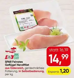 Spar SPAR Feinstes Geflügel Hendlfilet Angebot