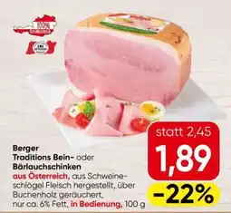 Spar Berger Traditions-Bein- oder Bärlauchschinken Angebot