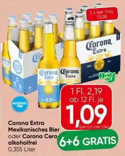 Spar Corona Extra Mexikanisches Bier oder Corona Cero alkoholfrei Angebot