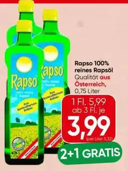 Spar Rapso 100% reines Rapsöl Angebot