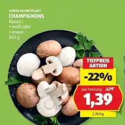 Hofer Champignons Angebot
