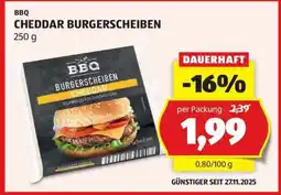 Hofer BBQ CHEDDAR BURGERSCHEIBEN Angebot