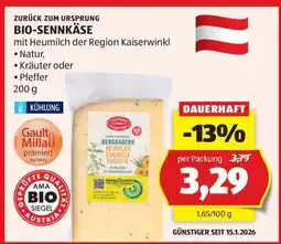 Hofer Bio sennkäse Angebot