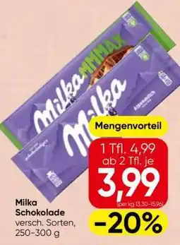Spar MILKA SCHOKOLADE Angebot