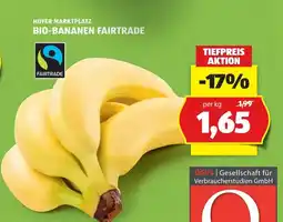 Hofer Bio bananen fairtrade Angebot