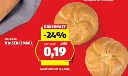 Hofer Backbox kaisersemmel Angebot