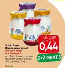 Eurospar Schärdinger Bergbauern Joghurt Angebot