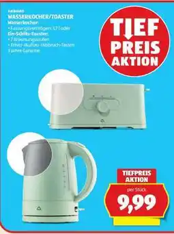 Hofer WASSERKOCHER/TOASTER Angebot