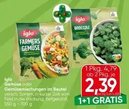 Eurospar Iglo Gemüse oder Gemüsemischungen im Beutel Angebot