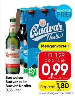 Eurospar Budweiser Budvar oder Budvar Nealko Angebot