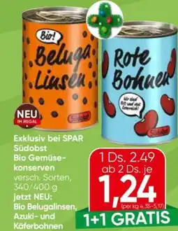 Interspar Exklusiv bei spar südobst bio gemüse konserven Angebot