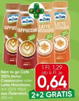 Interspar Nöm to go café 100% natur cappuccino oder latte macchiato aus österreich Angebot