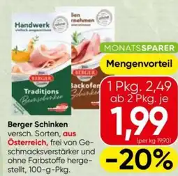 Interspar Berger Schinken Angebot