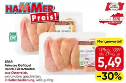 Eurospar Spar feinstes geflügel hendl filetschnitzel Angebot
