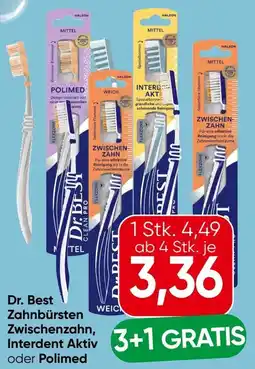 Eurospar Dr. best zahnbürsten zwischenzahn interdent aktiv oder polimed Angebot
