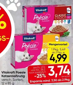 Eurospar Vitakraft poesie katzennahrung Angebot