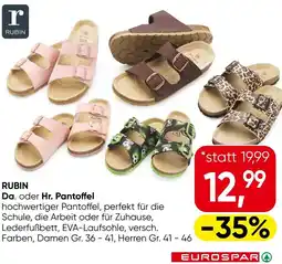 Eurospar Rubin da. oder hr. pantoffel Angebot