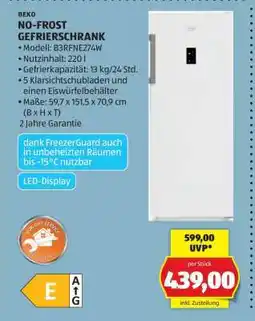 Hofer BEKO NO-FROST GEFRIERSCHRANK Angebot