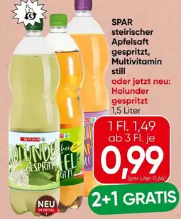 Spar SPAR steirischer Apfelsaft gespritzt, Multivitamin still Angebot