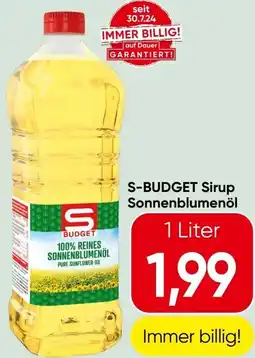 Spar S-BUDGET Sirup Sonnenblumenöl Angebot
