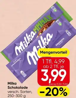 Spar Milka Schokolade Angebot