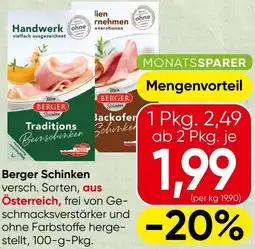 Spar Berger Schinken Angebot