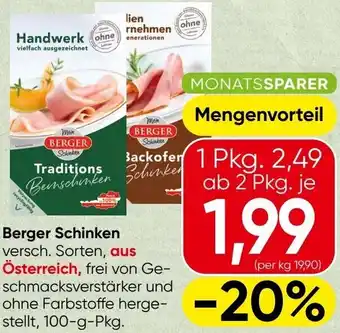 Spar Berger Schinken Angebot