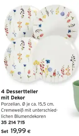 Tchibo Eduscho Dessertteller mit Dekor Angebot