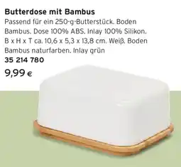 Tchibo Eduscho Butterdose mit Bambus Angebot