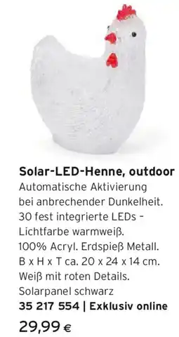 Tchibo Eduscho Solar led henne outdoor Angebot