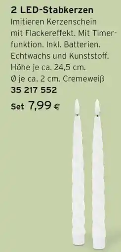 Tchibo Eduscho 2 led stabkerzen Angebot