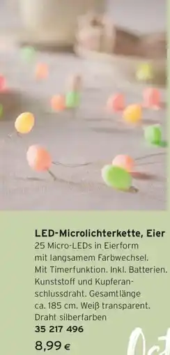 Tchibo Eduscho Led microlichterkette eier Angebot