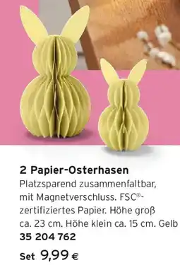 Tchibo Eduscho 2 Papier Osterhasen Angebot