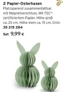 Tchibo Eduscho 2 Papier Osterhasen Angebot