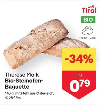MPreis Therese Mölk Bio-Steinofen- Baguette Angebot