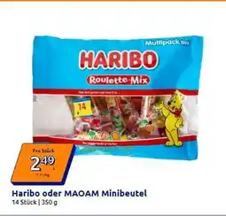 Action Haribo oder MAOAM Minibeutel Angebot