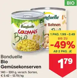 MPreis Bonduelle Bio Gemüsekonserven Angebot