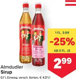 MPreis Almdudler Sirup Angebot