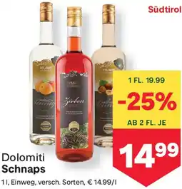 MPreis Dolomiti Schnaps Angebot