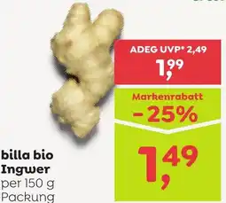 ADEG billa bio Ingwer Angebot