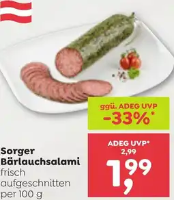 ADEG Sorger Bärlauchsalami Angebot