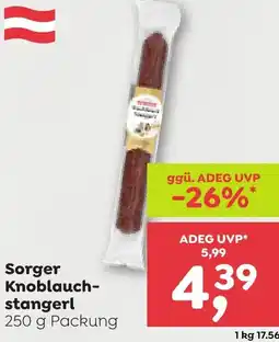 ADEG Sorger Knoblauch- stanger Angebot
