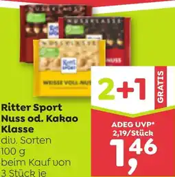 ADEG Ritter Sport Nuss od. Kakao Angebot