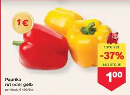 MPreis Paprika rot oder gelb Angebot