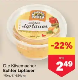 MPreis Die Käsemacher Echter Liptauer Angebot
