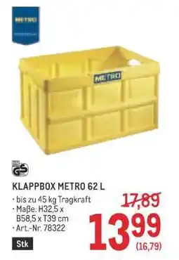 Metro Klappbox metro Angebot