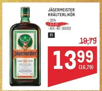 Metro Jägermeister Kräuterlikör Angebot