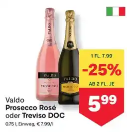 MPreis Valdo Prosecco Rosé oder Treviso DOC Angebot