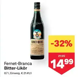 MPreis Fernet Branca Bitter Likör Angebot